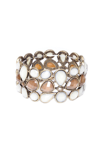 Rose Quartz Teardrop Cluster Bracelet Slide 1