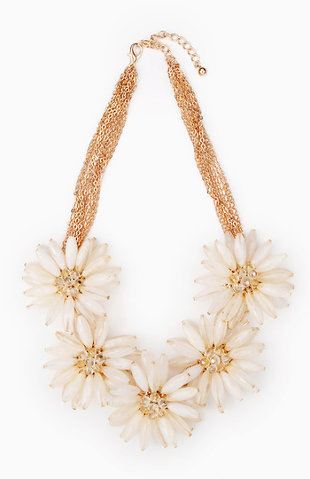Pearl Flower Statement Necklace Slide 1