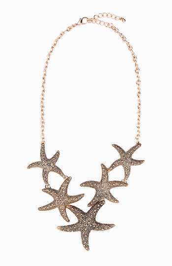 Textured Starfish Necklace Slide 1