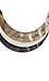 3-Tonal Overlap Curved Pendant Necklace Thumb 3