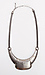 Battered Gun Metal Plaque Necklace Thumb 1