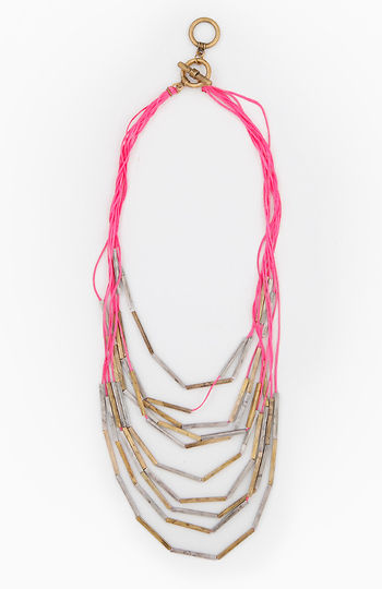 Bamboo String Draped Necklace Slide 1