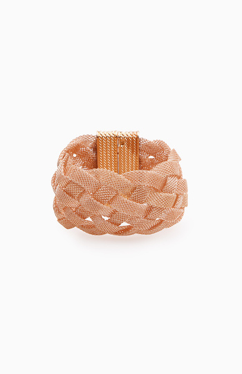 Fine Woven Gold Cuff Slide 1