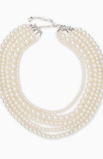 Ivory Multi-Stand Pearl Necklace Slide 1