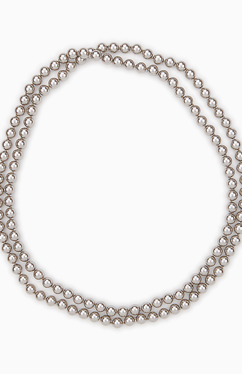 Gunmetal Pearl Necklace Slide 1