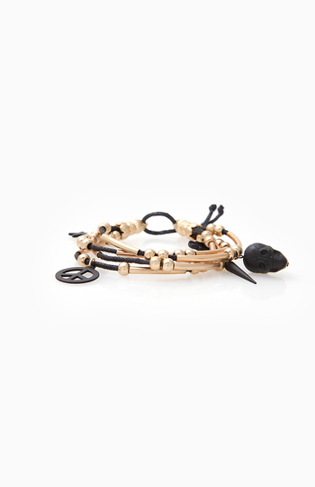 Edgy Charm Bead Bracelet Slide 1