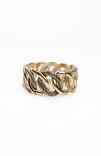 Gold Twisted Chain Bracelet Slide 1