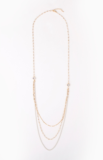 Subtle Stone Tiered Necklace Slide 1