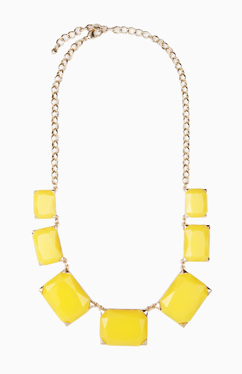 Rectangle Stone Necklace Slide 1
