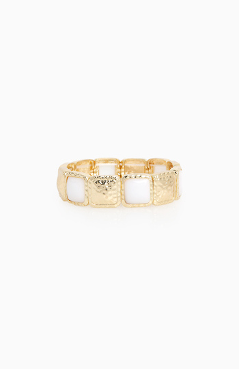 Mixed Square Stone Bracelet Slide 1