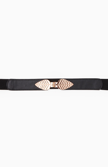 Black Leaf Stretch Belt Slide 1