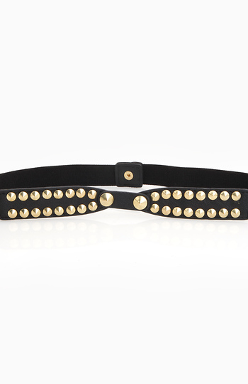 Studded Abstract Bow Belt Slide 1