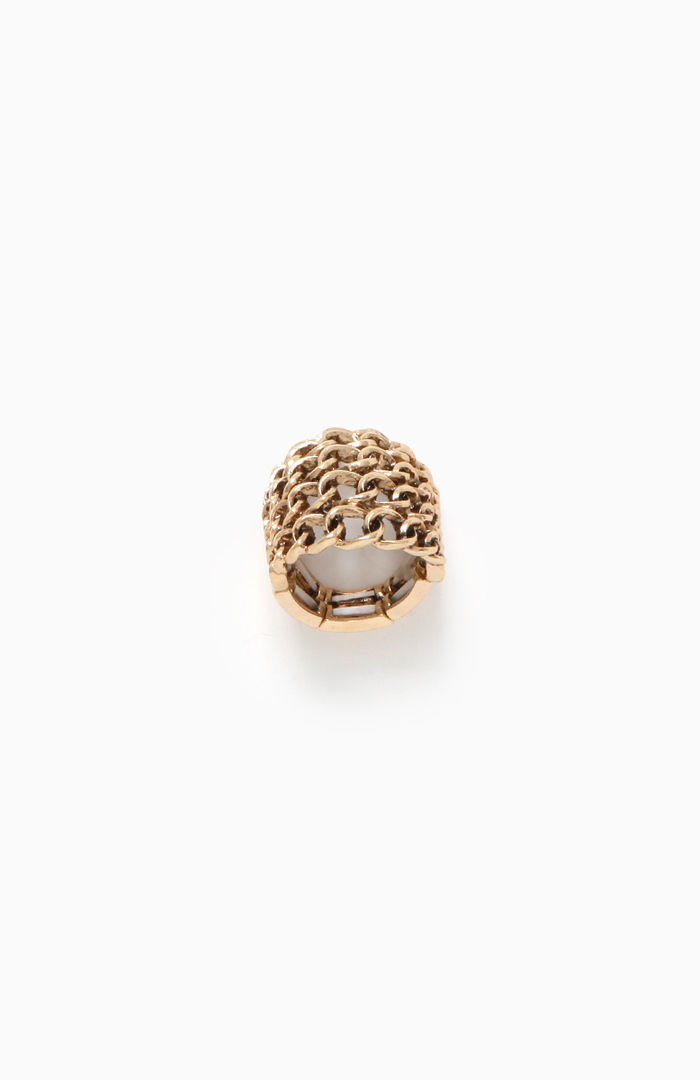 Chain Link Woven Ring in Gold DAILYLOOK
