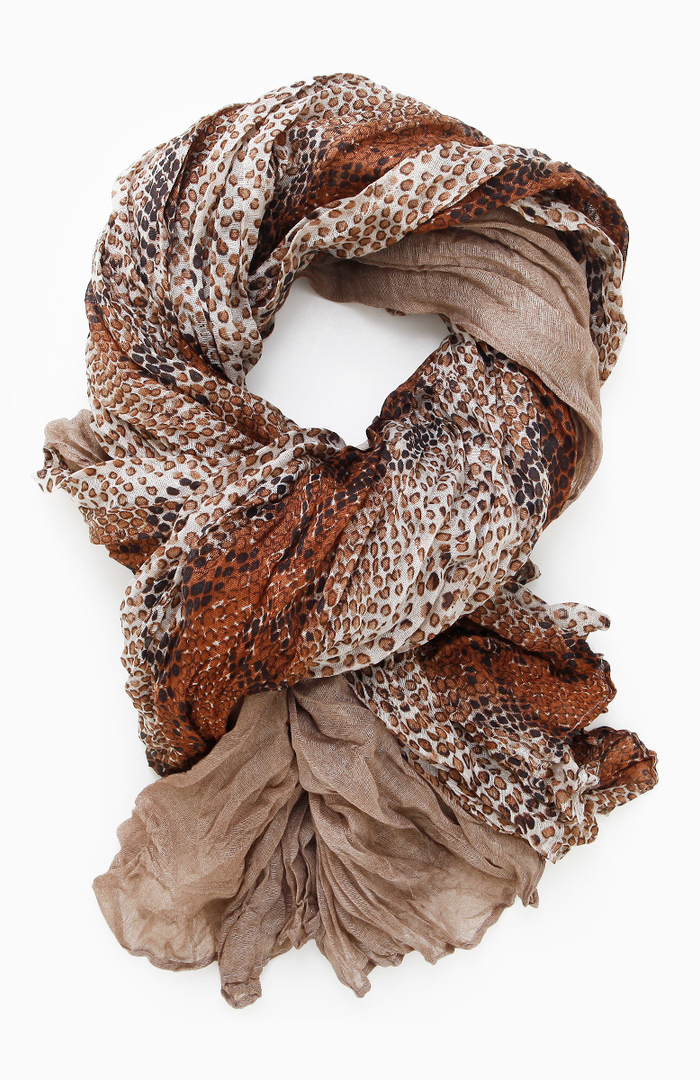 Snake Print Scarf in Brown DAILYLOOK