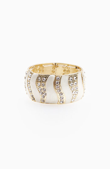 Crystal Spiral and Stone Bracelet Slide 1