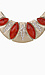 Coral Crescent Statement Necklace Thumb 3