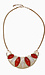 Coral Crescent Statement Necklace Thumb 1