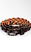 Skinny Faux Leather Braided Belt Thumb 1