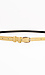 Skinny Yellow Leather Belt Thumb 1