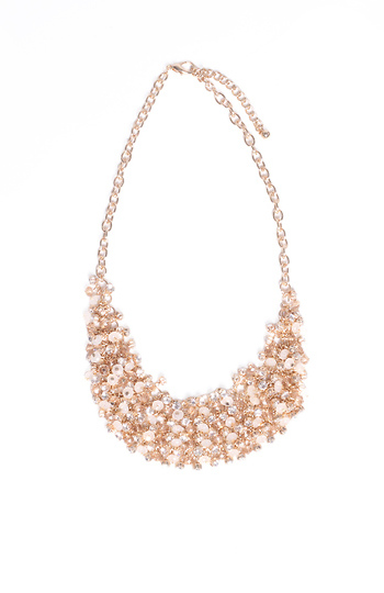 Faceted Crystal Cluster Bib Necklace Slide 1