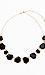 Opaque Black Stone Charm Necklace Thumb 1