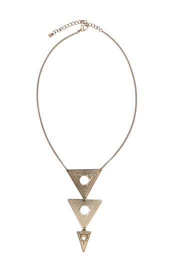 Tri Pyramid Necklace Slide 1