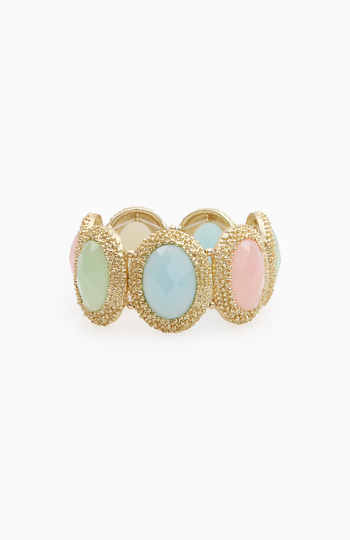 Multi Stone Stretch Bracelet Slide 1