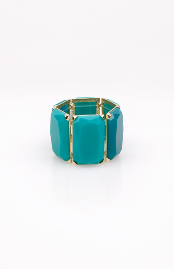 Faceted Turquoise Stone Bracelet Slide 1