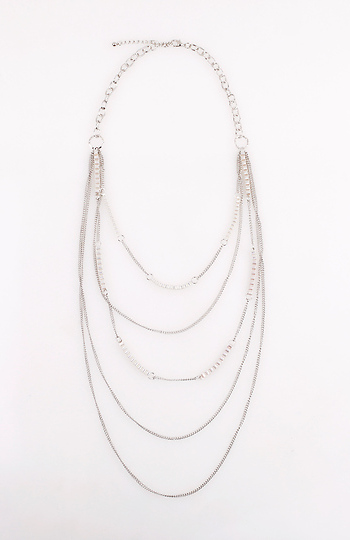 Five Row Cascade Necklace Slide 1