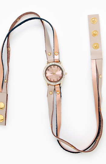 Metallic Stud Wrap Watch Slide 1