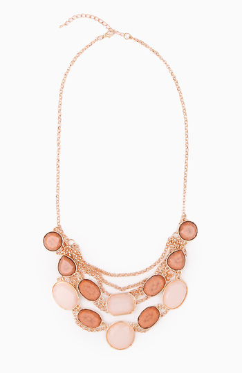Mauve Stone Necklace Slide 1