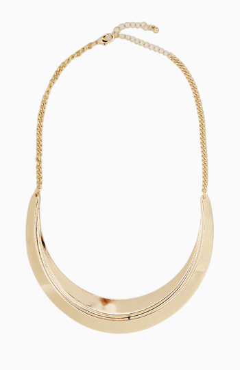 Gold Crescent Collar Necklace Slide 1