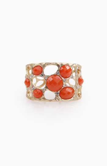 Orange Stone Honeycomb Cuff Slide 1