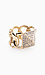 Oversized Chain Link Bracelet with Rhinestone Stud Thumb 2