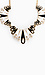 Black and White Peacock Necklace Thumb 3