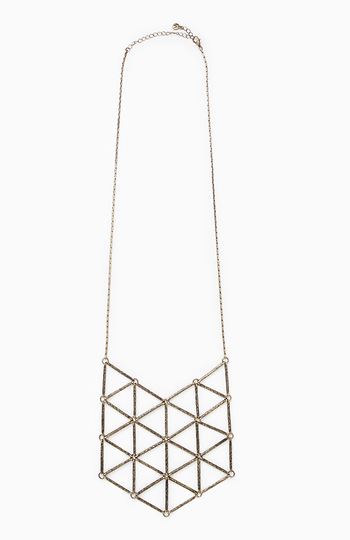 Geometric Shield Statement Necklace Slide 1