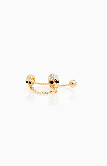 Twisted Skull & Chain Double Ring Slide 1