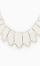 Scalloped Pearl and Rhinestone Bib Necklace Thumb 3