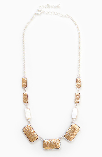 Mixed Metal and Stone Necklace Slide 1