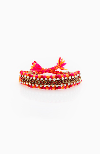 Sherbert Embellished Friendship Bracelet Slide 1