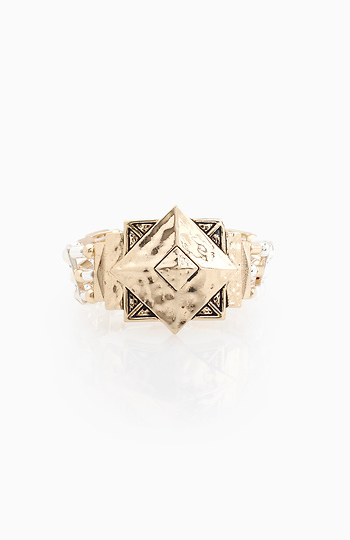 Mixed Metal Stud Stretch Bracelet Slide 1
