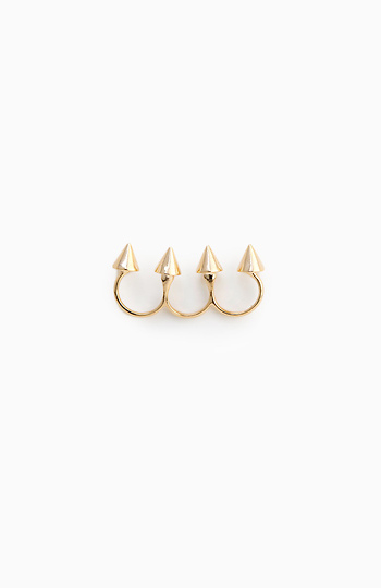 Adjoined Three Finger Stud Ring Slide 1