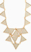 Leather Triangle Statement Necklace Thumb 3