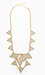 Leather Triangle Statement Necklace Thumb 1