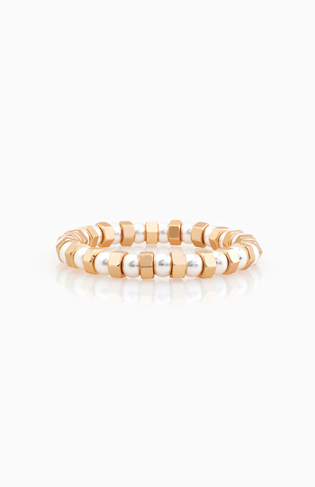 Nuts and Bolts Pearl Bracelet Slide 1