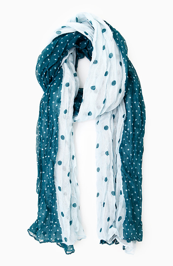 Two Panel Polka Dot Scarf Slide 1