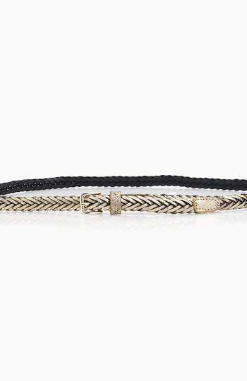 Sprayed and Distressed Woven Belt Slide 1