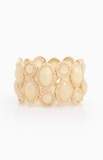 Framed Stone Stretch Bracelet Slide 1