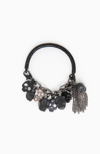 Mixed Skull Cuff Bracelet Slide 1