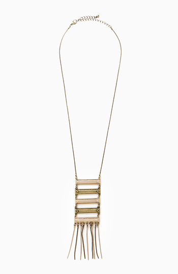 Rope Ladder Necklace with Fringe Slide 1